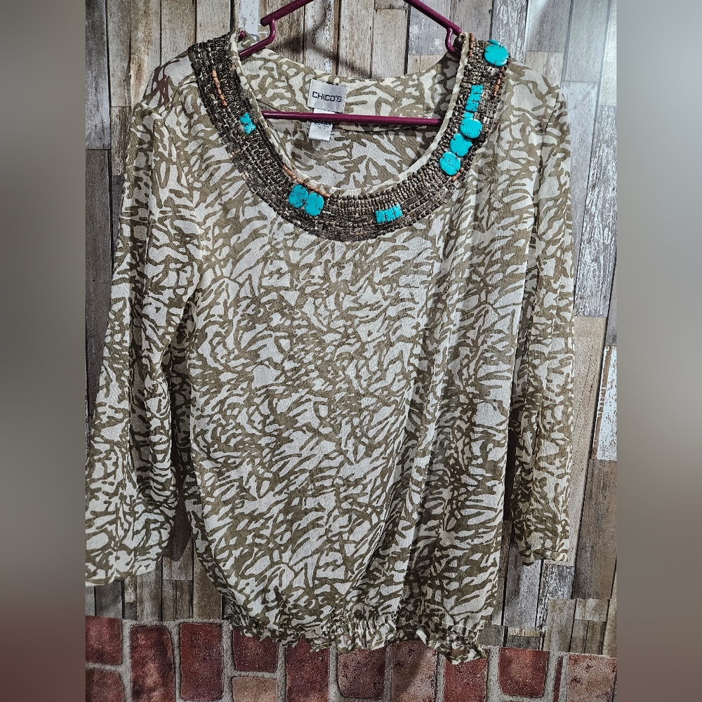 sheer Chicos ladies top